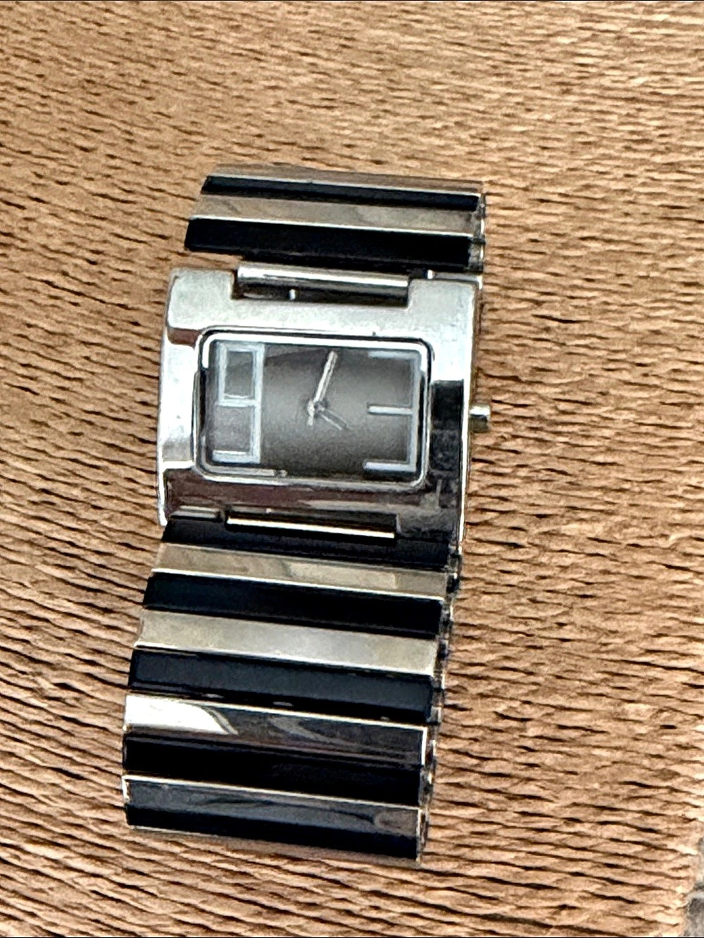 Rectangular Black & Silver Watch - Picture 3 of 6